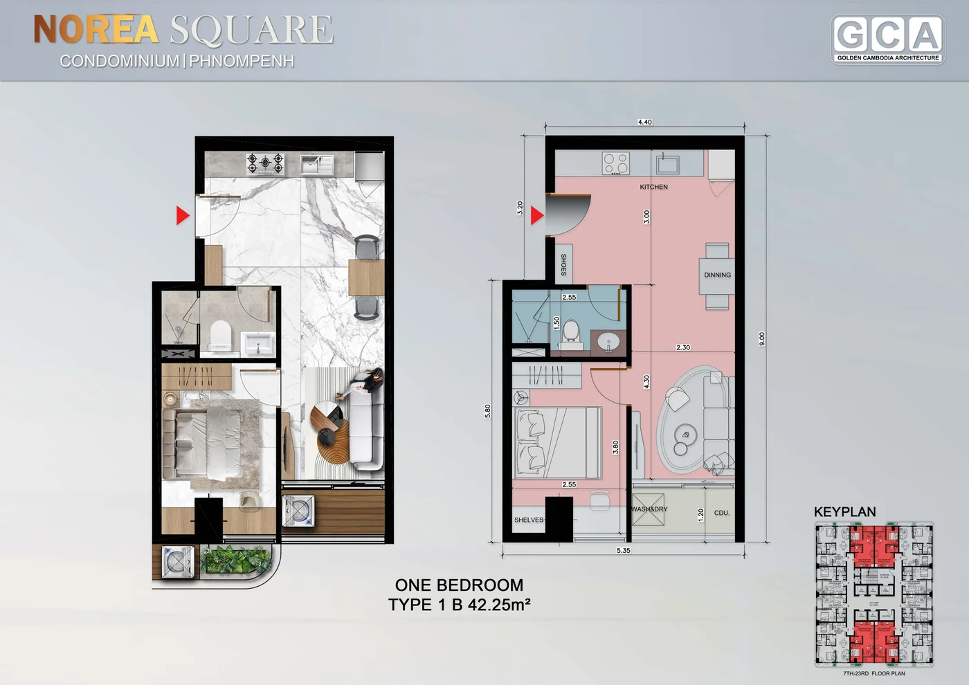 Norea Square Type 1B floor plan