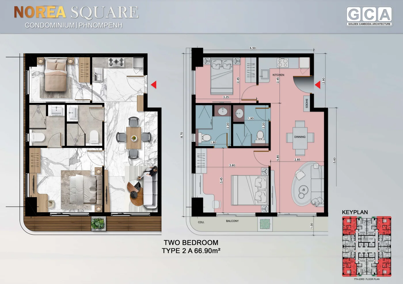 Norea Square Type 2A floor plan